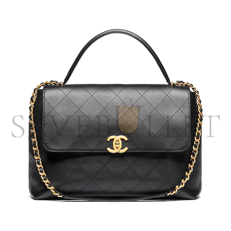 Ch*el maxi flap bag with top handle as5543 (37*26*10cm)